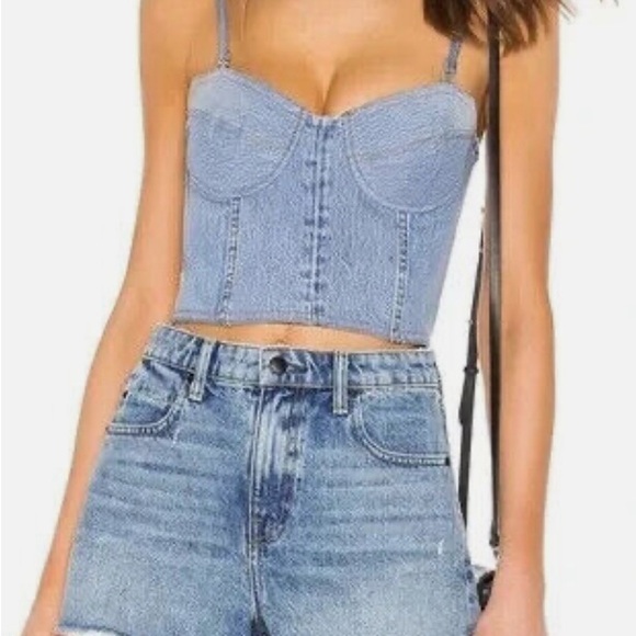 Re/Done Tops - RE/DONE Revolve X Levi’s Vintage Reworked Denim Bustier Corset Top, M